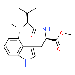 Methyl (2S,5R)-2-isopropyl-1-methyl-3-oxo-2,3,4,5,6,8-hexahydro-1H-[1,4]diazonino[7,6,5-cd]indole-5-carboxylate structure