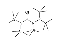 N'-(di-tert-butylphosphino)-N,N-bis(trimethylsilyl)phosphoramidous amide结构式