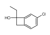 4-chloro-7-ethylbicyclo[4.2.0]octa-1,3,5-trien-7-ol结构式