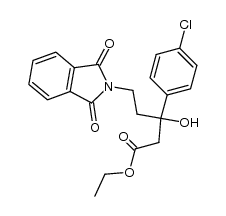 ethyl 3-hydroxy-3-(4-chlorophenyl)-5-N-phthalimidopentanoate结构式