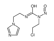 1-(2-chloroethyl)-3-(2-imidazol-1-ylethyl)-1-nitrosourea结构式