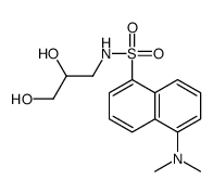 N-(2,3-dihydroxypropyl)-5-(dimethylamino)naphthalene-1-sulfonamide结构式