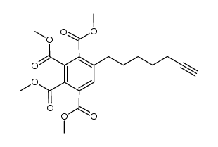tetramethyl 5-(hept-6-yn-1-yl)benzene-1,2,3,4-tetracarboxylate结构式