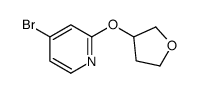 4-Bromo-2-(tetrahydrofuran-3-yloxy)pyridine structure