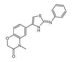 6-(2-anilino-1,3-thiazol-4-yl)-4-methyl-1,4-benzoxazin-3-one结构式