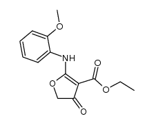 ethyl 4,5-dihydro-4-oxo-2-[(2-methoxyphenyl)amino]-3-furancarboxylate Structure