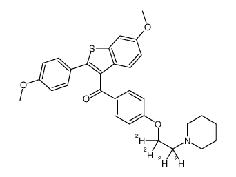 Raloxifene-d4 Bismethyl Ether结构式