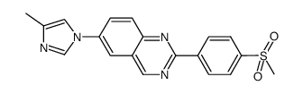 [6-(4-methyl-1H-imidazol-1-yl)-2-(4-methanesulfonylphenyl)]quinazoline结构式