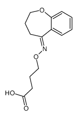 4-(3,4-dihydro-2H-1-benzoxepin-5-ylideneamino)oxybutanoic acid结构式