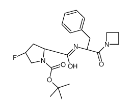 tert-butyl (2S,4S)-2-[[(2S)-1-(azetidin-1-yl)-1-oxo-3-phenylpropan-2-yl]carbamoyl]-4-fluoropyrrolidine-1-carboxylate Structure