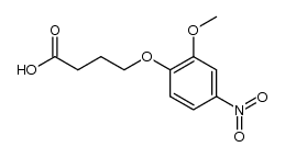 4-(p-nitroguaiacoxy)butanoic acid结构式