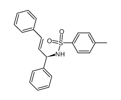 (R)-N-[1,3-diphenyl-(E)-2-propenyl]-4-methylbenzenesulfonamide结构式
