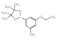 2-(3-乙氧基-5-甲基苯基)-4,4,5,5-四甲基-1,3,2-二氧硼杂环戊烷结构式