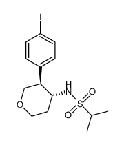 Trans-N-(3-(4-iodophenyl)tetrahydro-2H-pyran-4-yl)propane-2-sulfonamide Structure