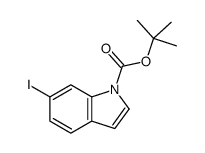 6-碘-1H-吲哚-1-羧酸叔丁酯结构式