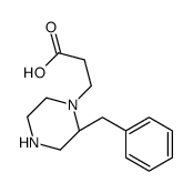 3-[(2S)-2-benzylpiperazin-1-yl]propanoic acid结构式