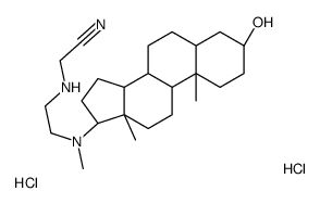 Acetonitrile, ((2-(((3-beta,5-alpha,17-beta)-3-hydroxyandrostan-17-yl) methylamino)ethyl)amino)-, dihydrochloride Structure