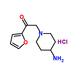 2-(4-Amino-piperidin-1-yl)-1-furan-2-yl-ethanone hydrochloride结构式