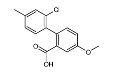 2-(2-chloro-4-methylphenyl)-5-methoxybenzoic acid结构式