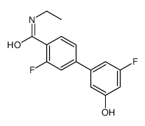 N-ethyl-2-fluoro-4-(3-fluoro-5-hydroxyphenyl)benzamide结构式