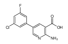 2-amino-5-(3-chloro-5-fluorophenyl)pyridine-3-carboxylic acid Structure