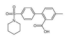 5-methyl-2-(4-piperidin-1-ylsulfonylphenyl)benzoic acid结构式