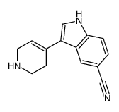 3-(1,2,3,6-tetrahydropyridin-4-yl)-1H-indole-5-carbonitrile结构式