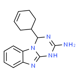 4-Cyclohex-3-en-1-yl-1,4-dihydro[1,3,5]triazino-[1,2-a]benzimidazol-2-amine Structure