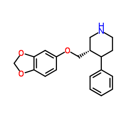 (3S)-3-[(1,3-Benzodioxol-5-yloxy)methyl]-4-phenylpiperidine Structure