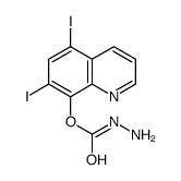 (5,7-diiodoquinolin-8-yl) N-aminocarbamate结构式