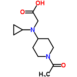 N-(1-Acetyl-4-piperidinyl)-N-cyclopropylglycine结构式