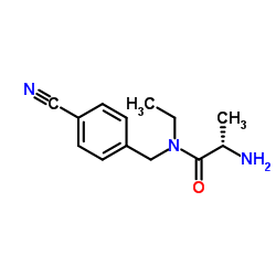 N-(4-Cyanobenzyl)-N-ethyl-L-alaninamide Structure