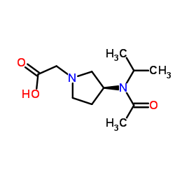 {(3S)-3-[Acetyl(isopropyl)amino]-1-pyrrolidinyl}acetic acid Structure