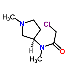 2-Chloro-N-methyl-N-[(3R)-1-methyl-3-pyrrolidinyl]acetamide结构式