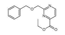 ethyl 2-(phenylmethoxymethyl)pyrimidine-4-carboxylate结构式