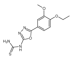 1-(5-(4-ethoxy-3-methoxyphenyl)-1,3,4-oxadiazol-2-yl)thiourea结构式