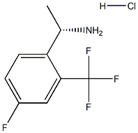 (1S)-1-[4-FLUORO-2-(TRIFLUOROMETHYL)PHENYL]ETHYLAMINE HYDROCHLORIDE结构式