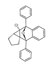 (3aS,3bS,4S,9R,9aR)-3b-chloro-4,9-diphenyl-2,3,3a,3b,4,9-hexahydro-1H-4,9-epoxycyclopenta[1,3]cyclopropa[1,2-b]naphthalene Structure