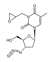 3'-azido-3'-deoxy-3-(2,3-epoxypropyl)thymidine Structure