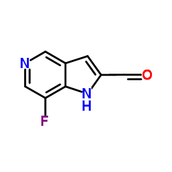7-Fluoro-1H-pyrrolo[3,2-c]pyridine-2-carbaldehyde结构式