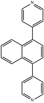 1,4-二(4-吡啶基)萘结构式