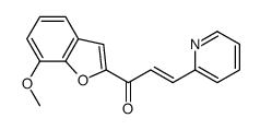 1-(7-methoxy-1-benzofuran-2-yl)-3-pyridin-2-ylprop-2-en-1-one Structure