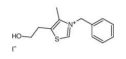 2-(3-benzyl-4-methyl-1,3-thiazol-3-ium-5-yl)ethanol,iodide结构式