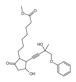 methyl 7-[3-hydroxy-2-(3-hydroxy-3-methyl-4-phenoxybut-1-ynyl)-5-oxocyclopentyl]heptanoate Structure