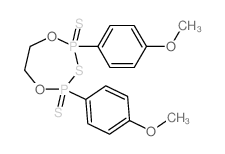 1,5,3,2,4-Dioxathiadiphosphepane,2,4-bis(4-methoxyphenyl)-, 2,4-disulfide结构式