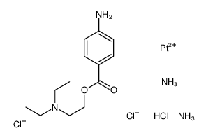 azane,2-(diethylamino)ethyl 4-aminobenzoate,platinum(2+),dichloride,hydrochloride Structure