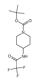 TERT-BUTYL 4-(2,2,2-TRIFLUOROACETAMIDO)PIPERIDINE-1-CARBOXYLATE Structure