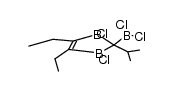 1,3-dichloro-2-dichloroboryl-4,5-diethyl-2,3-dihydro-2-isopropyl-1,3-diborole结构式