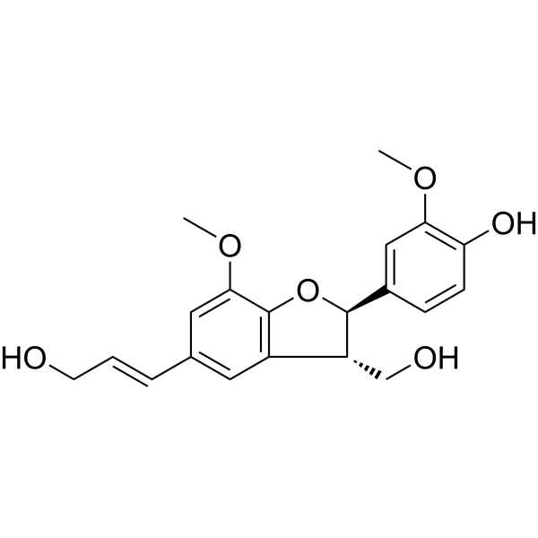 (-)-Dehydrodiconiferyl alcohol Structure