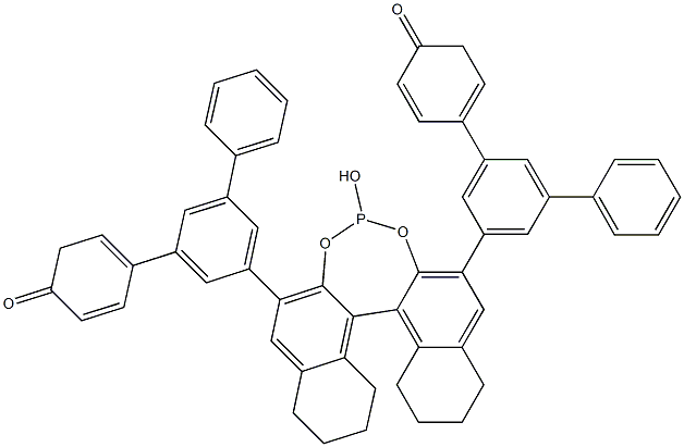 (11bR)-8,9,10,11,12,13,14,15-八氢-4-羟基-2,6-双([1,1':3',1''-三联苯]-5'基)-4-氧-二萘并[2,1-d:1',2'-f][1,3,2]二氧杂膦结构式